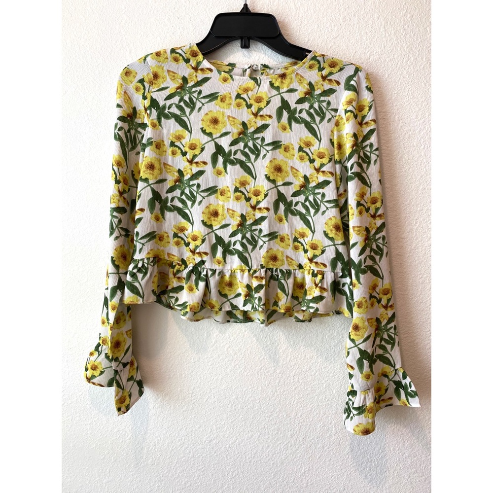 Pretty Little Thing Yellow Floral Blouse